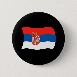 Serbien-Flagge-Button Button