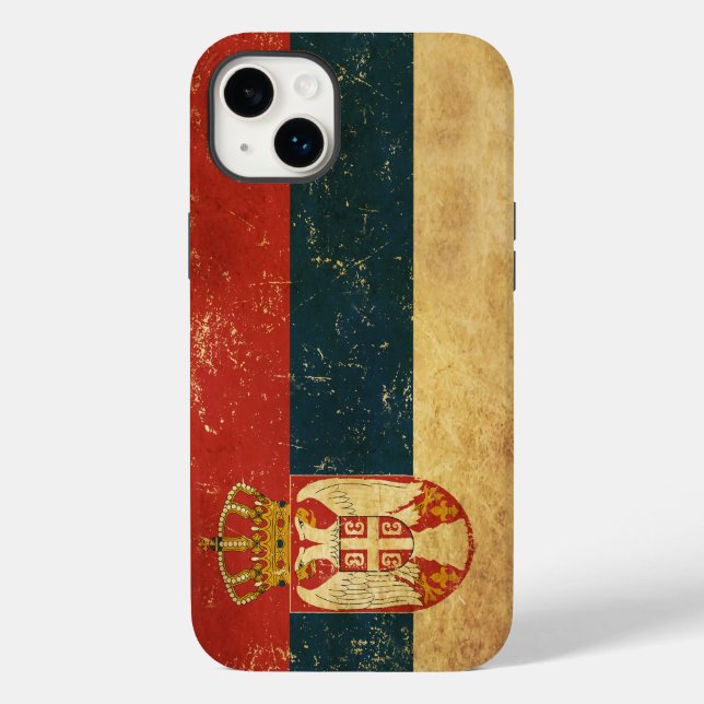 Serbien-Flagge Case-Mate iPhone Hülle (Rückseite)