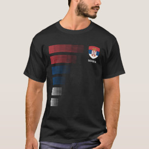 Serbien-Flagge-Emblem Patriotisches Serbien Nation T-Shirt