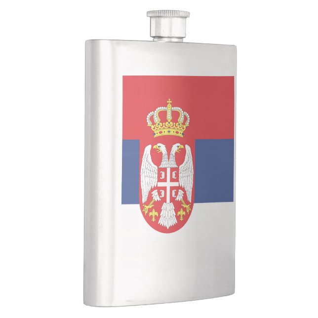 Serbien-Flagge Flachmann (Rechts)