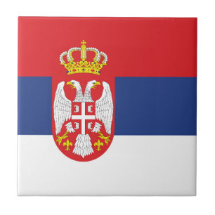 Serbien-Flagge Fliese