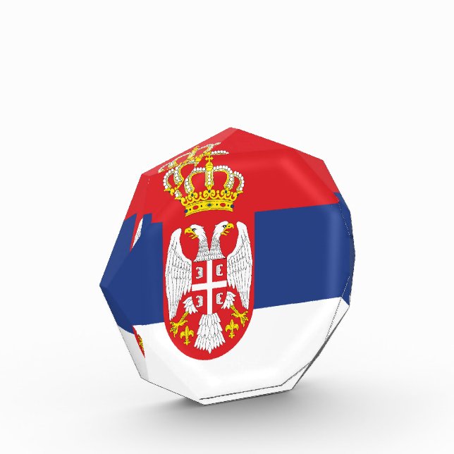 Serbien-Flagge Fotoblock (Links)