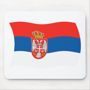 Serbien Flagge Mauspad