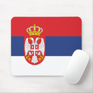 Serbien-Flagge Mousepad