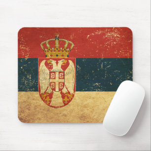 Serbien-Flagge Mousepad