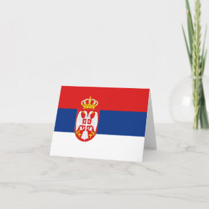 Serbien-Flagge Notecard Karte