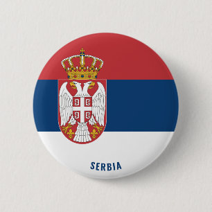 Serbien Flagge Patriotisch Button