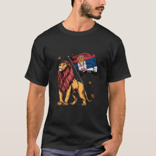 Serbien-Flagge Serbischer Stolz Löwe Srbija Serbis T-Shirt