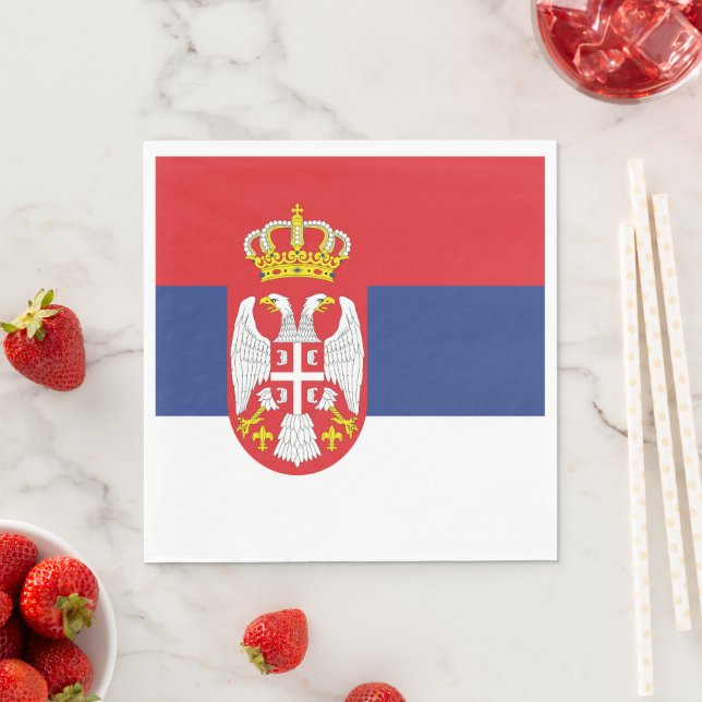 Serbien-Flagge Serviette (Beispiel)