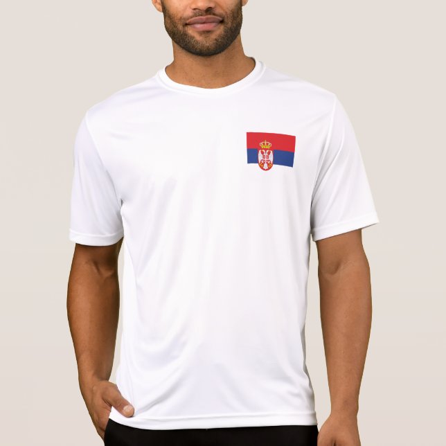 Serbien-Flagge T-Shirt (Vorderseite)