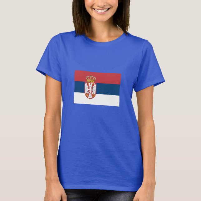 Serbien-Flagge T-Shirt (Vorderseite)