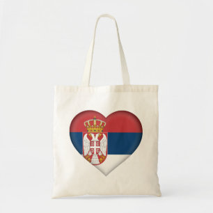 Serbien-Flagge Tragetasche