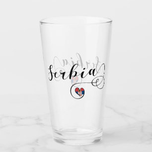 Serbien Flaggenherz, Republika Srbija Glas