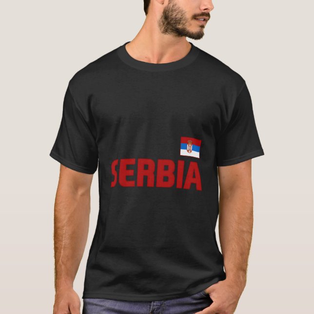 Serbien Flaggenstaat Serbien - Stolzes internation T-Shirt (Vorderseite)