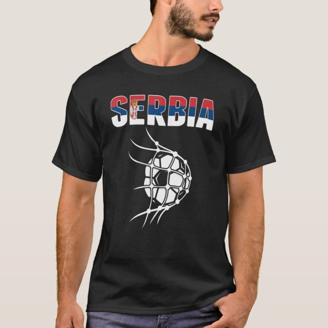 Serbien Fußball im Netz Unterstützung serbischen F T-Shirt (Vorderseite)