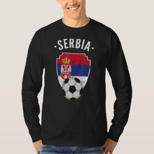 Serbien Fußball Serbien Flaggenfußball Serbiens St T-Shirt