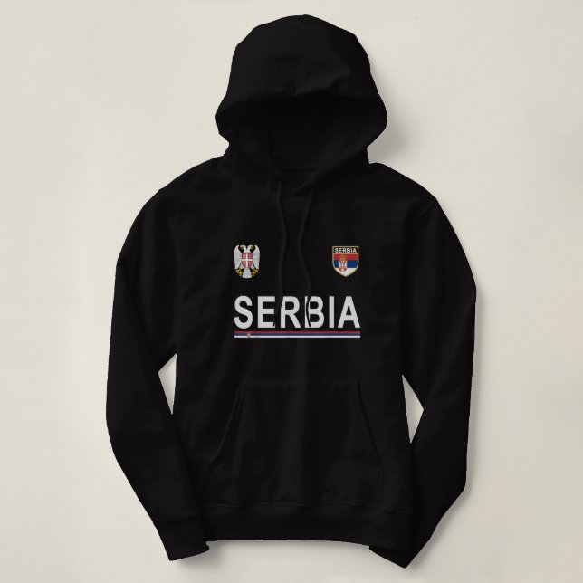 Serbien Fußball - Serbischer Fußball Jersey 2017 Hoodie (Design vorne)