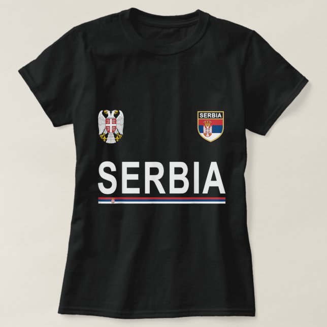 Serbien Fußball - Serbischer Fußball Jersey 2017 T-Shirt (Design vorne)