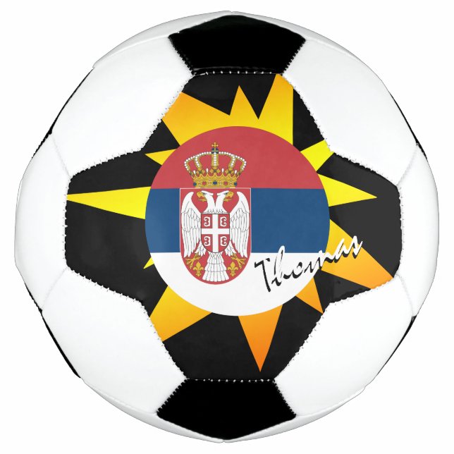 Serbien Fußball und Serbische Flagge / BANG (Vorderseite)