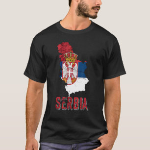 Serbien-Hemd, serbische Landkarten, serbische Flag T-Shirt