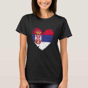 Serbien Herzserbisch oder serbische Flagge Serb od T-Shirt