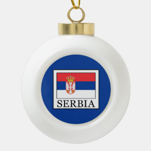 Serbien Keramik Kugel-Ornament