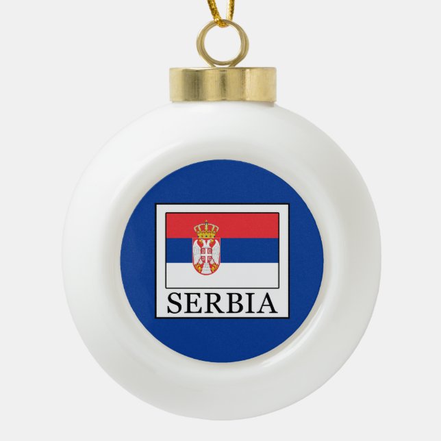 Serbien Keramik Kugel-Ornament (Vorderseite)