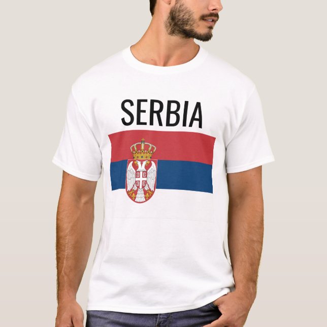 Serbien // Nationale Weltflagge T-Shirt (Vorderseite)