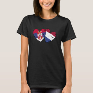 Serbien Niederlande Hörfahne Serbische Freundin T-Shirt