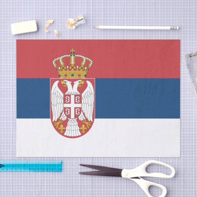Serbien-Papiertuch, serbisches Flaggentuch Seidenpapier (Handwerk)