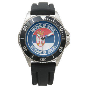 Serbien-RundEmblem Armbanduhr