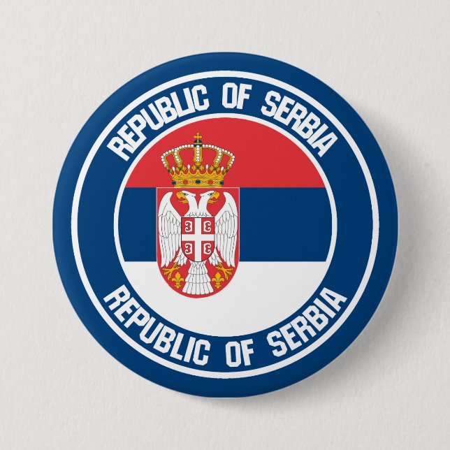 Serbien-RundEmblem Button (Vorderseite)