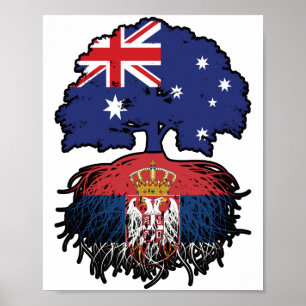 Serbien Serbische Australische Australien Tree Roo Poster