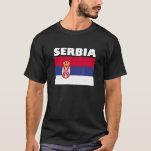 Serbien Serbische Flagge Fußball Serben Roots Koso T-Shirt