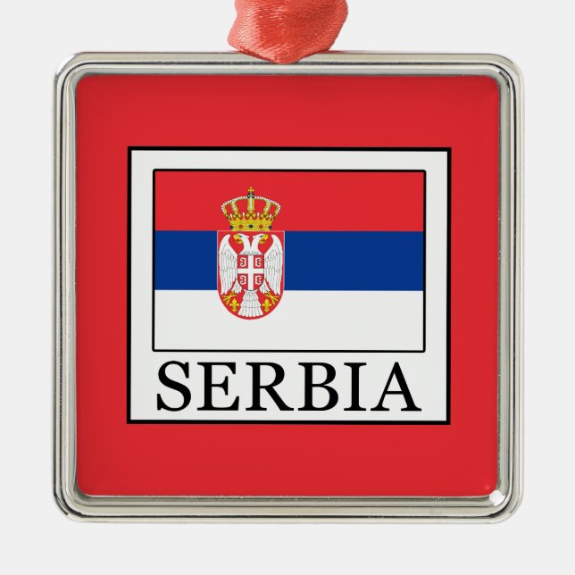 Serbien Silbernes Ornament (Vorne)