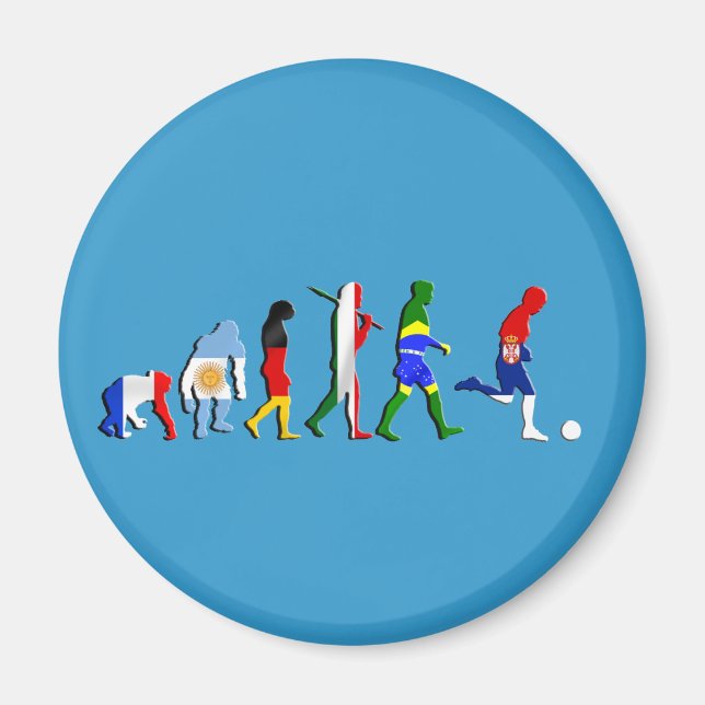Serbien Soccer Magnet (Vorne)