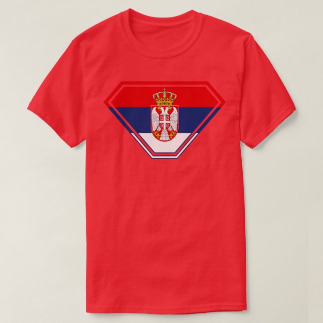 Serbien SuperEmpowered Shield T-Shirt (Design vorne)