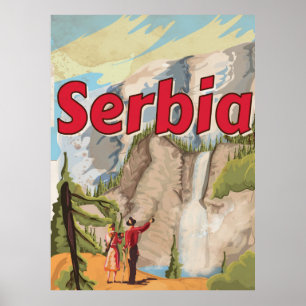 Serbien Vintage-Reiseposter Poster