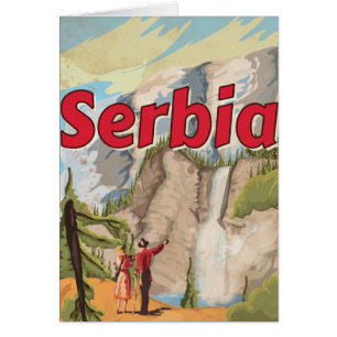 Serbien Vintage Travel Poster