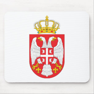 Serbien-Wappen Mousepad