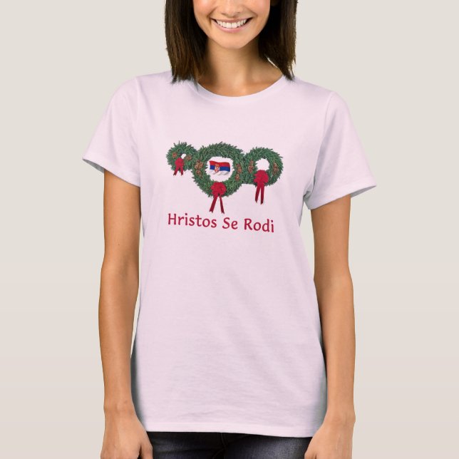 Serbien-Weihnachten 2 T-Shirt (Vorderseite)