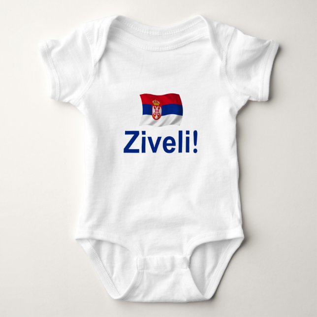 Serbien Ziveli! Baby Strampler (Vorderseite)