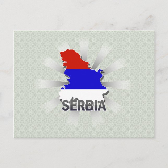 Serbiens Flag Karte 2.0 (Vorderseite)