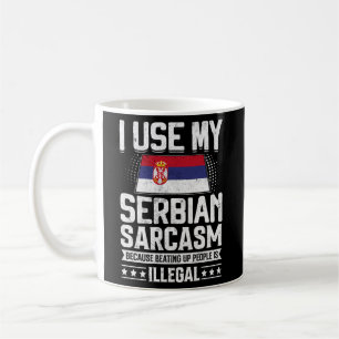 Serbiens Flagge Kaffeetasse