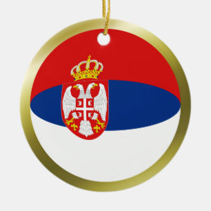 Serbiens Flaggenverzierung Keramikornament