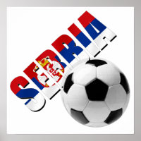 Serbiens Fußball Serbische Flagge mit dem Aufdruck
