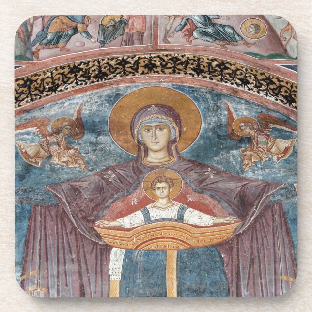 serbisch-orthodoxe Kirche und UNESCO-Standort, 2 Untersetzer (Vorderseite)