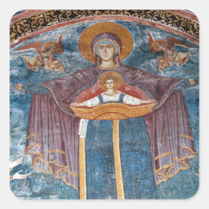 serbisch-orthodoxe Kirche und UNESCO-Standort, Quadratischer Aufkleber