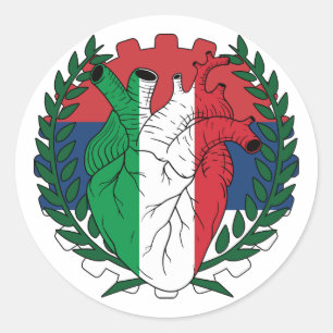 Serbisch Serbien Saint Josephs Italienisch Runder Aufkleber
