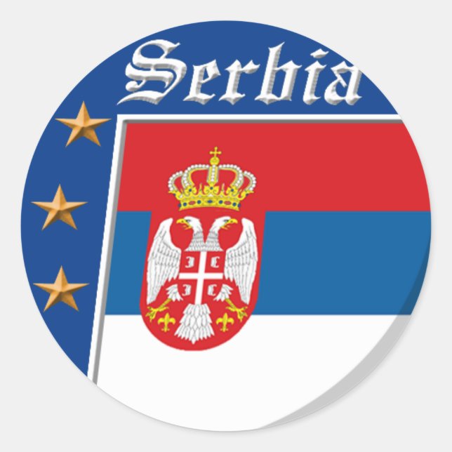 Serbische Aufkleber (Vorderseite)